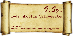 Ivánkovics Szilveszter névjegykártya