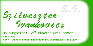 szilveszter ivankovics business card